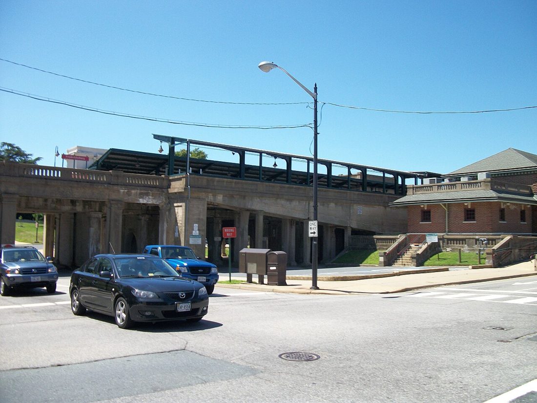 The Fredericksburg Amtrak and Virginia Railway Express station on Caroline Street