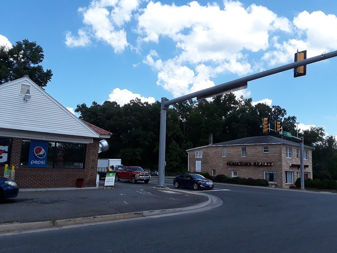 The intersection at Ladysmith, Virginia